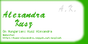 alexandra kusz business card